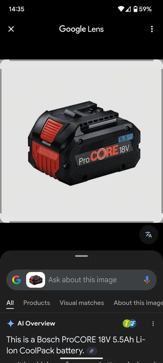 Bosch ProCore 5.5aH 18v battery