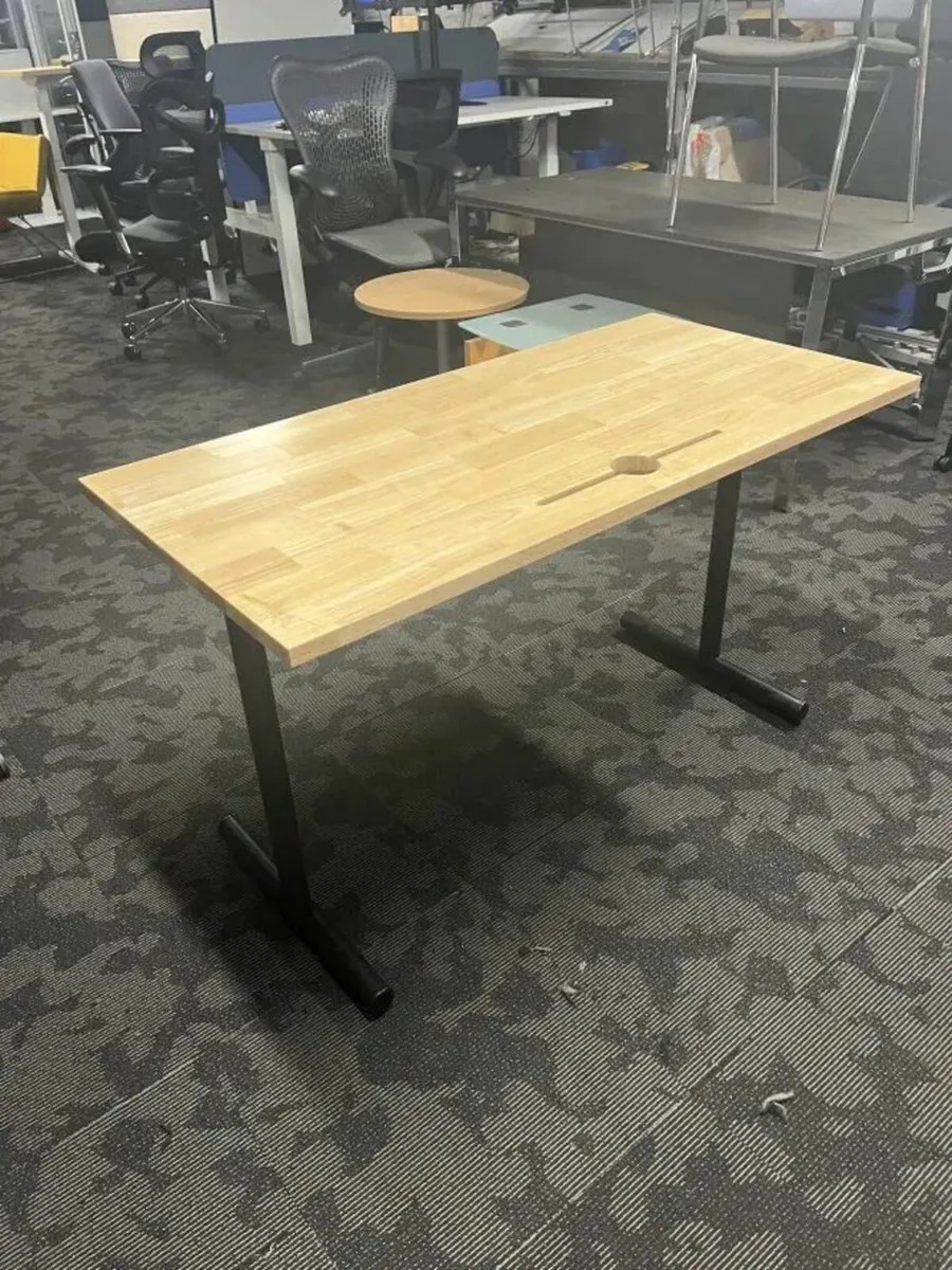 Used Oak 1200mm Office Desks - Image 1