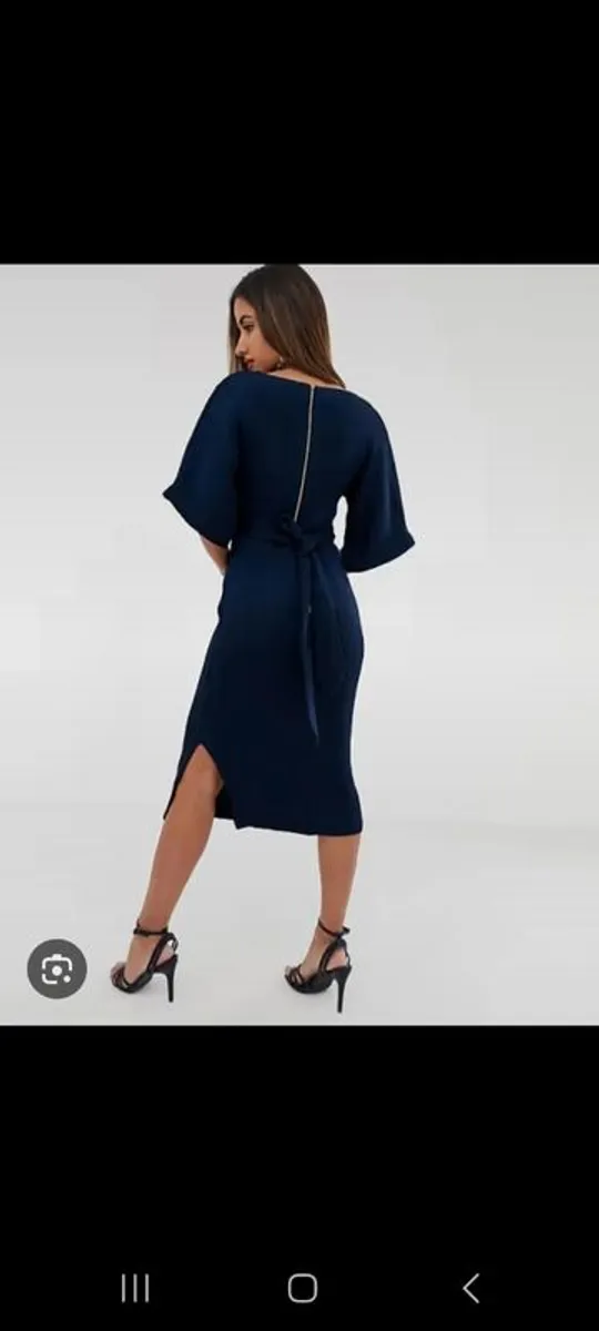 Closet London Ribbed Kimono Sleeve Dress - Image 1