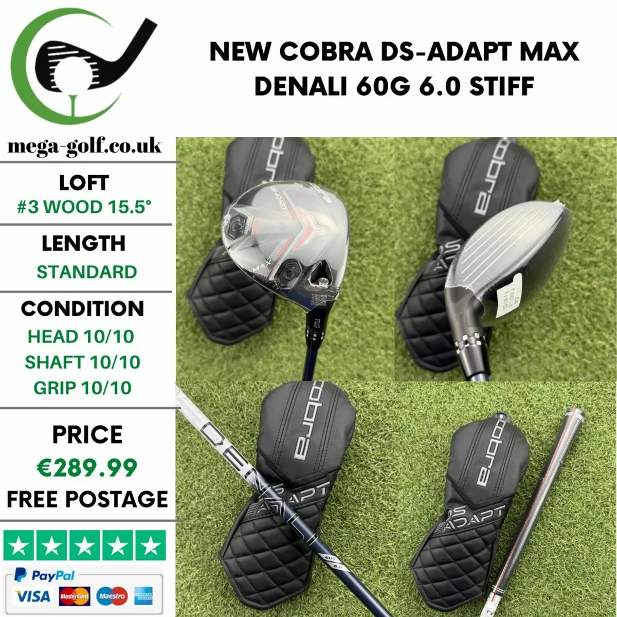 NEW COBRA DS-ADAPT MAX #3 WOOD 15.5° / STIFF - Image 1
