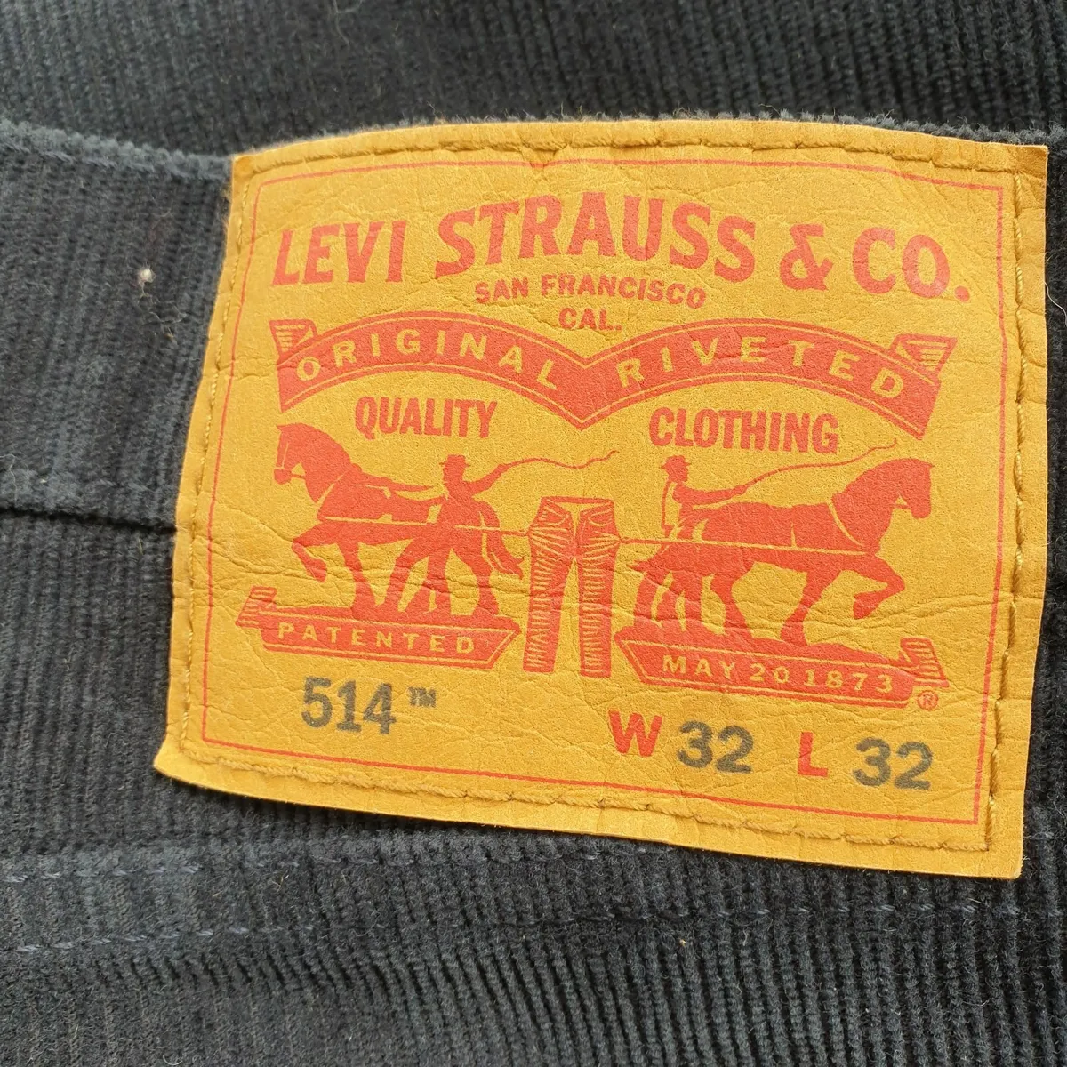 Levi's 514 navy cords W32 L32 - Image 2