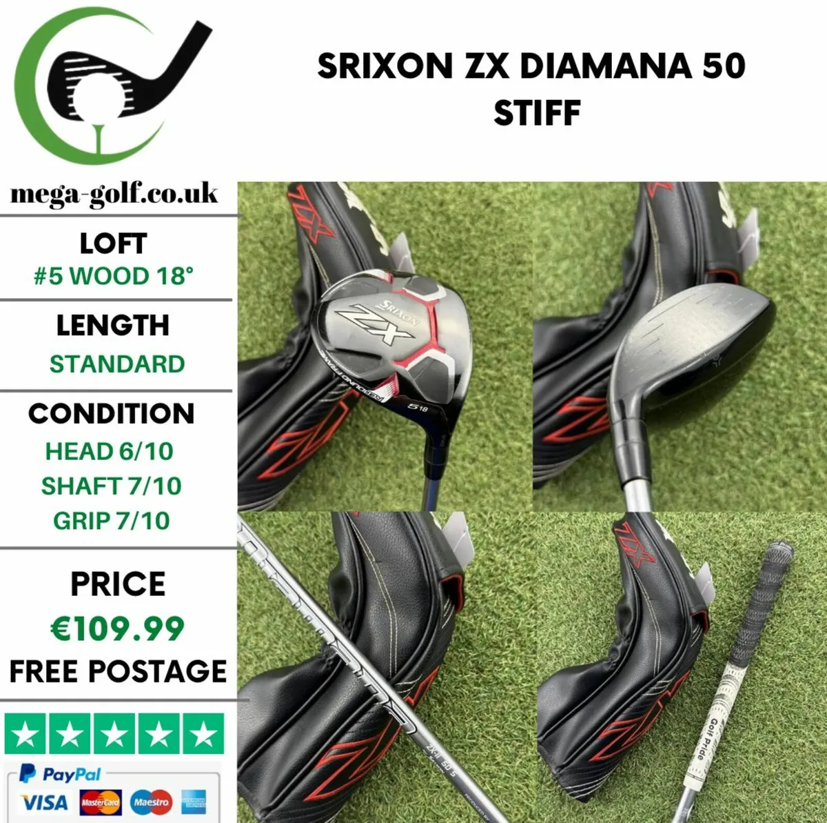 SRIXON ZX #5 WOOD 18° / DIAMANA 50 STIFF - Image 1