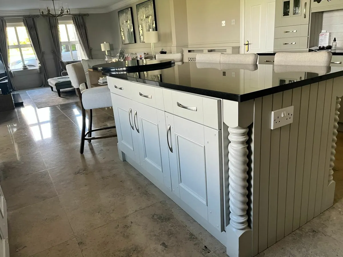 Solid wood hand painted Fitted Kitchen & Island. - Image 2
