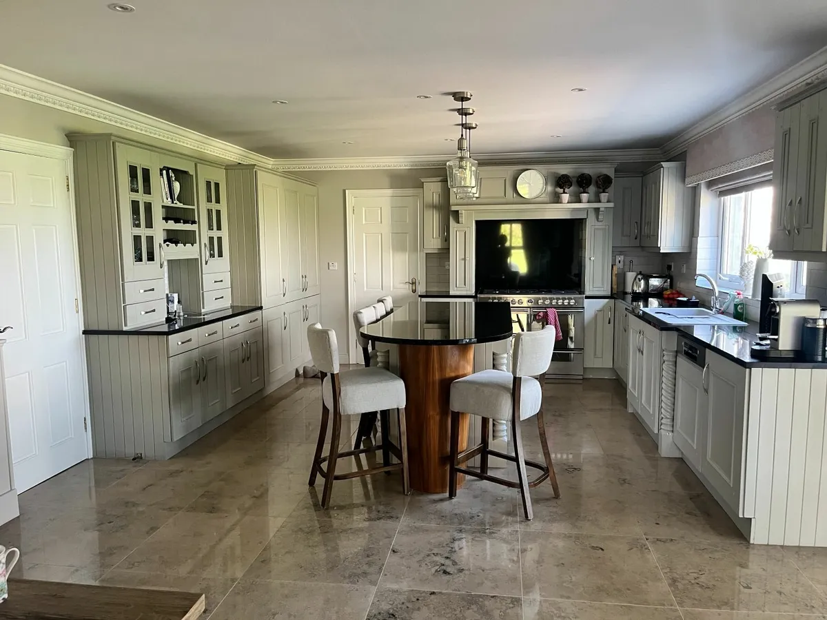 Solid wood hand painted Fitted Kitchen & Island. - Image 3