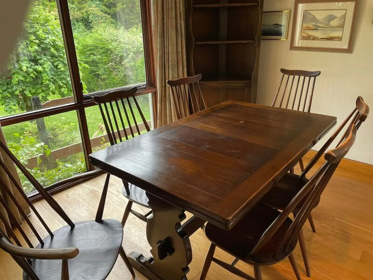 Ercol Table & Chairs & Corner Unit - Image 1