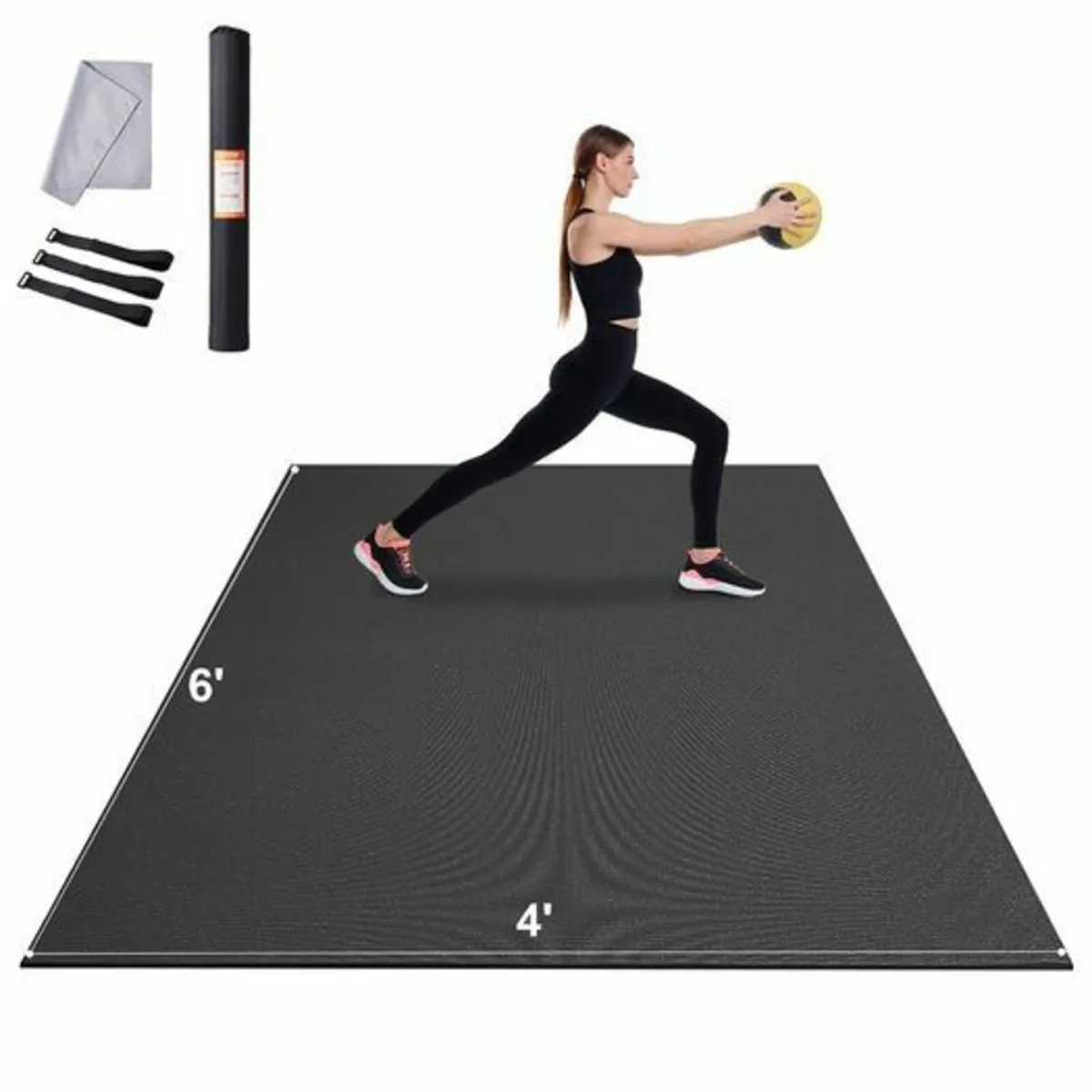 Non-Slip Exercise Mat – 6x4ft Yoga, Pilates, and F - Image 1