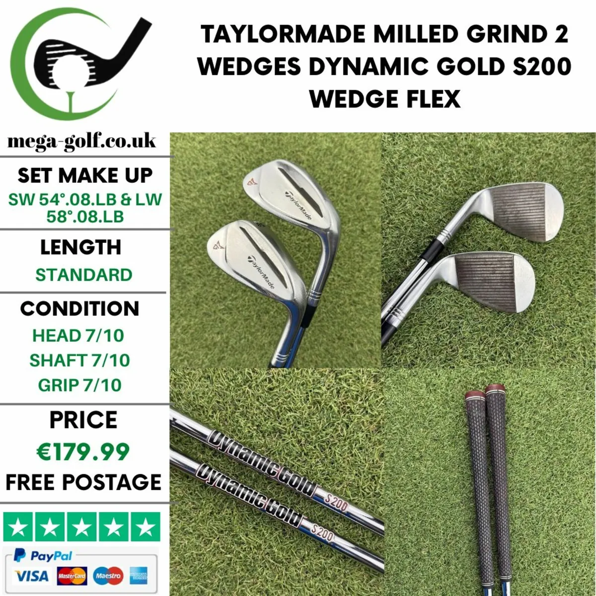 TAYLORMADE MILLED GRIND 2 WEDGES SW 54° & LW 58° - Image 1