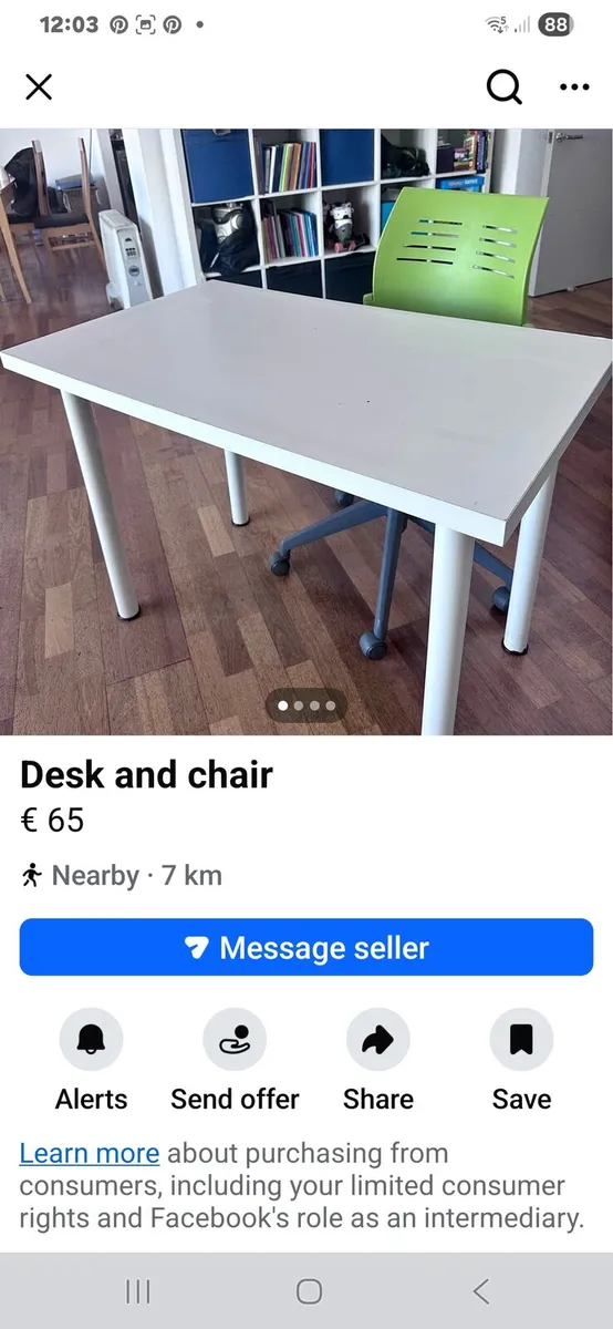 Desk and chair - Image 1