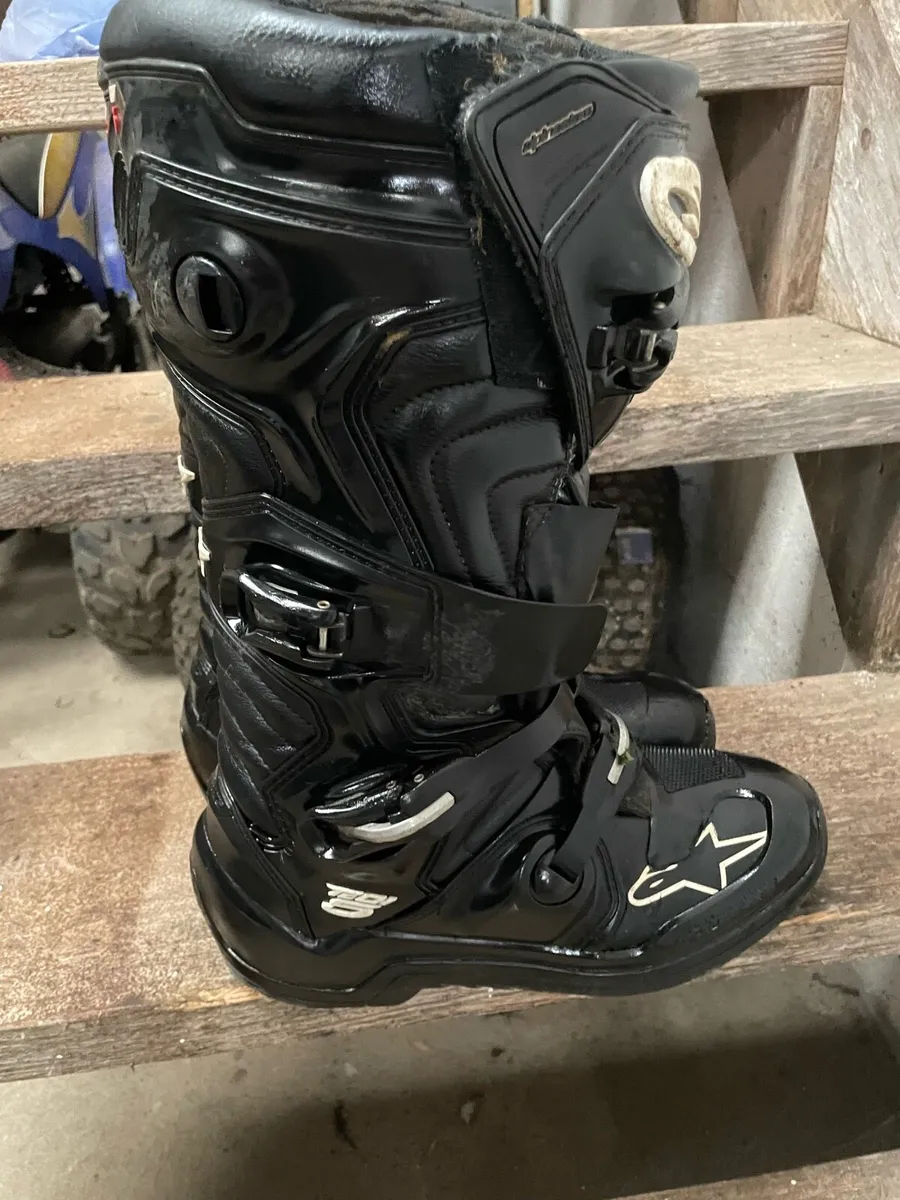 alpinestar motocross boots (black and white ) - Image 1