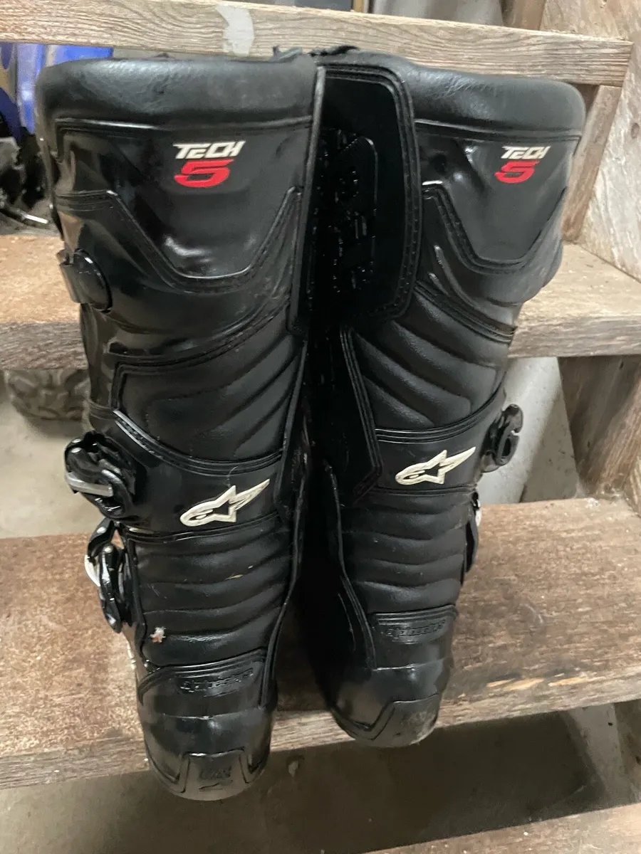 alpinestar motocross boots (black and white ) - Image 2