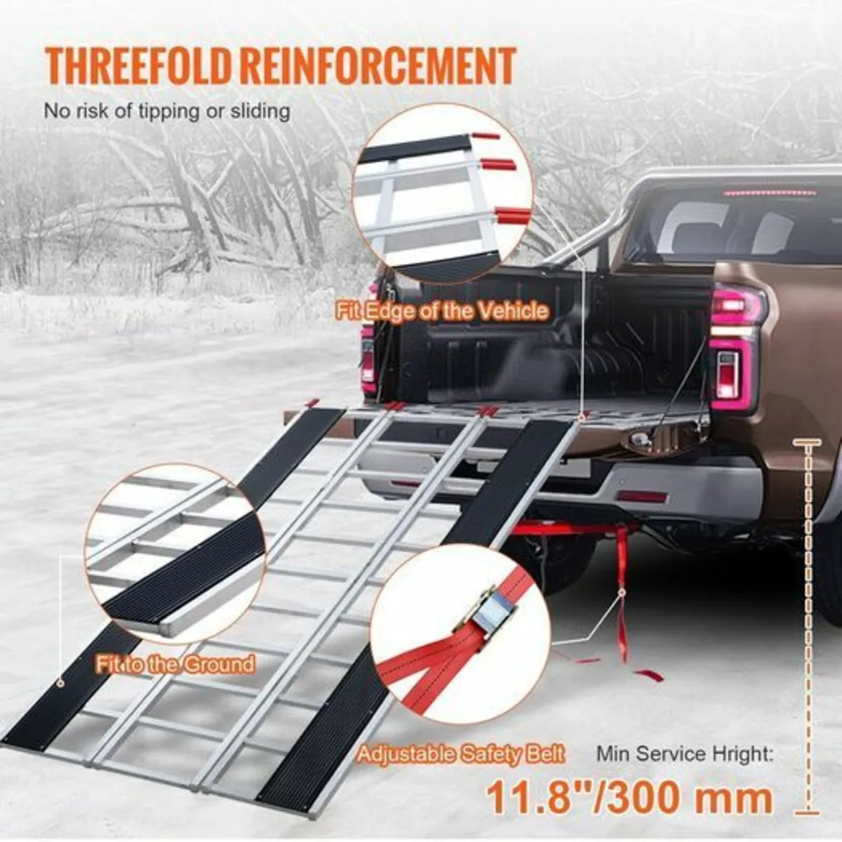 Extra Wide Aluminum Foldable Ramp 1500LBS Capacity - Image 2