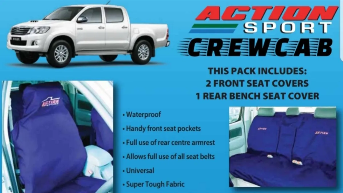 ACTION SPORT CREWCAB HEAVY DUTY SEAT COVERS - Image 1
