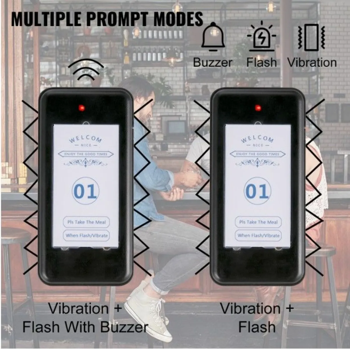 16PCS Wireless Restaurant Pagers Coasters Paging - Image 4