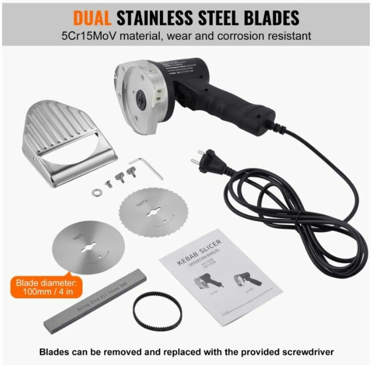 Electric Wired Turkish Barbecue Knife+2 Wavy Blade - Image 3