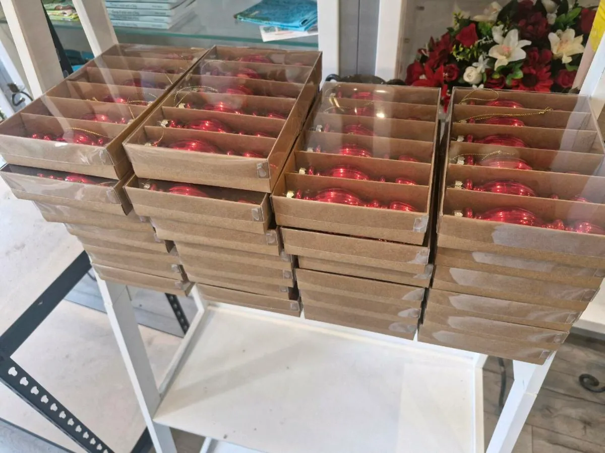 Job lot 27 packs of sets of 6 glass baubles - Image 2