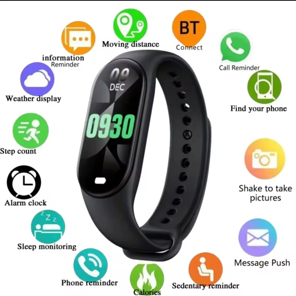 Sports Smart Watch M8 Band Fitbit - Image 1