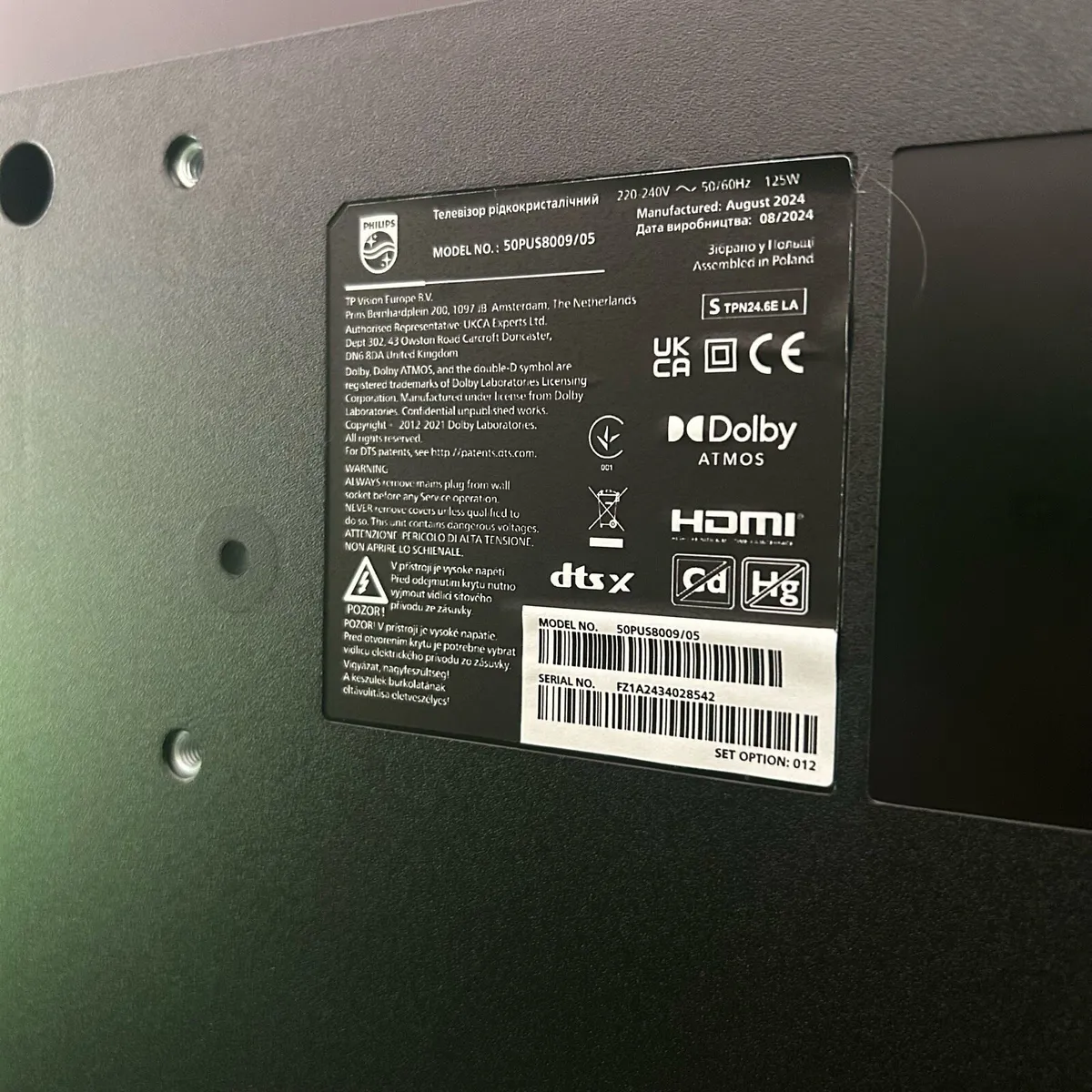 Philips 50” 4K UHD Ambilight Smart TV - Image 4