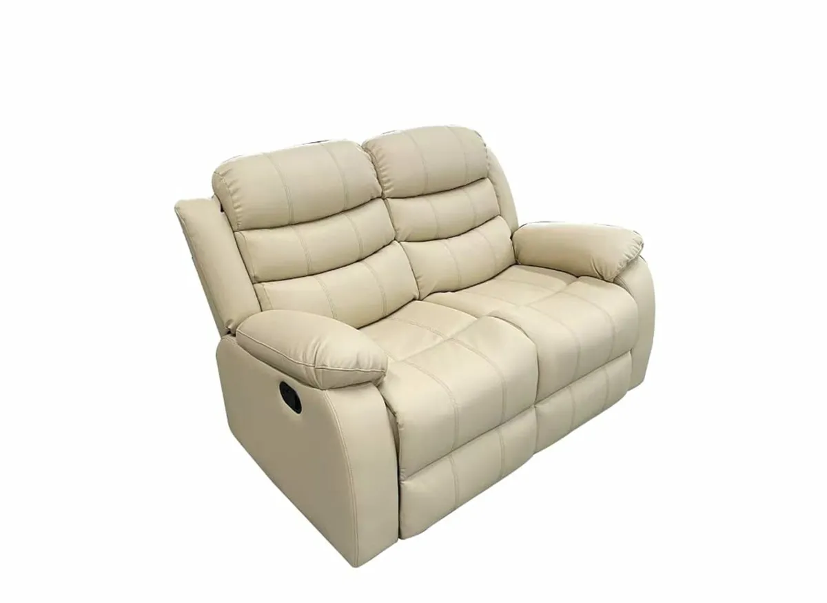 "Lovely Cream Leather Recliner Roma " - Image 4