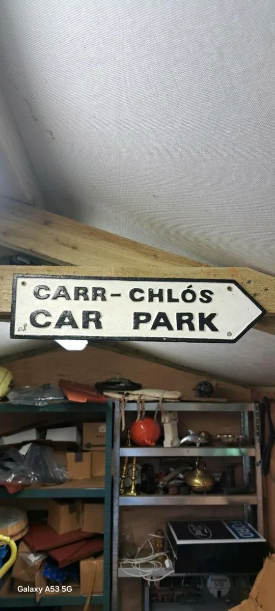 Car park cast iron sign - Image 1