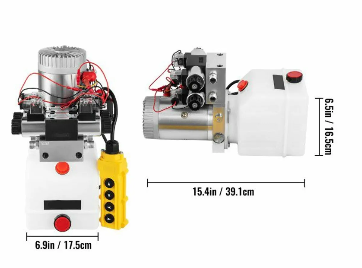 4.5 Quart Double Acting Hydraulic Pump 12V DC 4.5L - Image 2