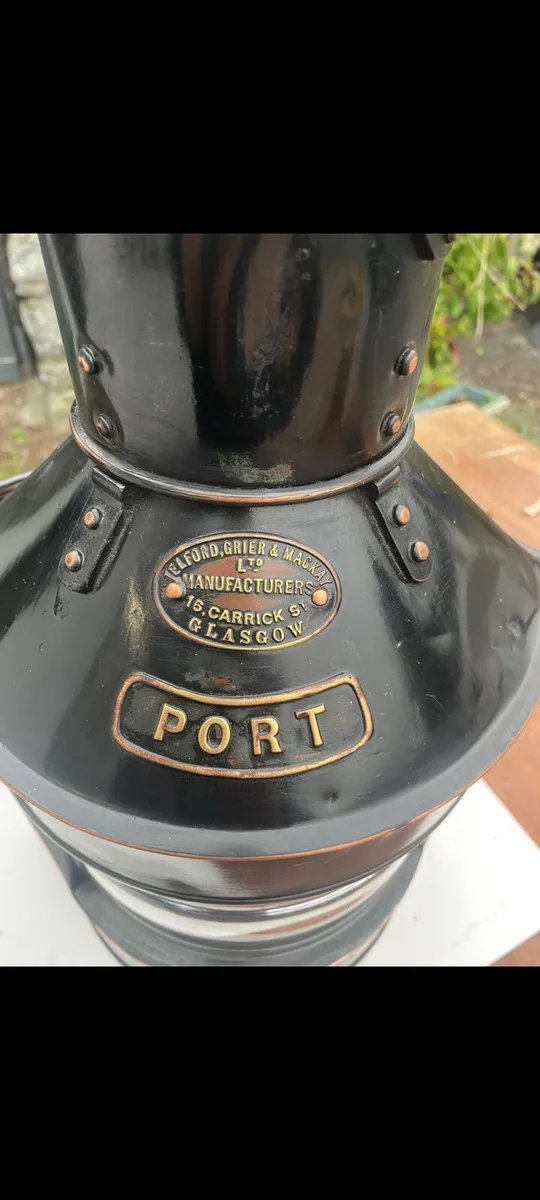 Old  original  brass  ship lamp - Image 2