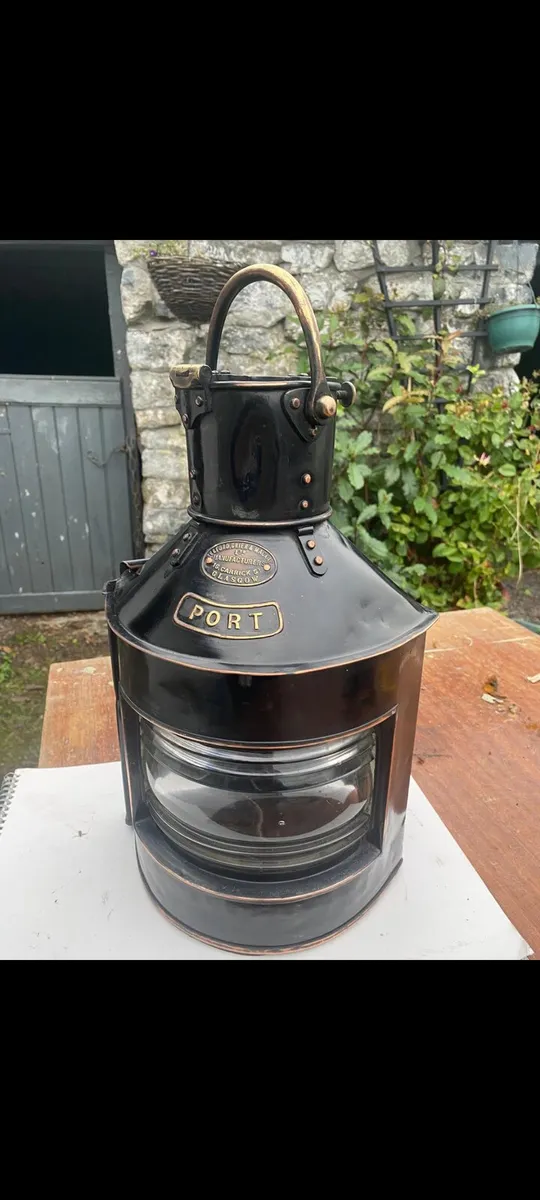 Old  original  brass  ship lamp - Image 3