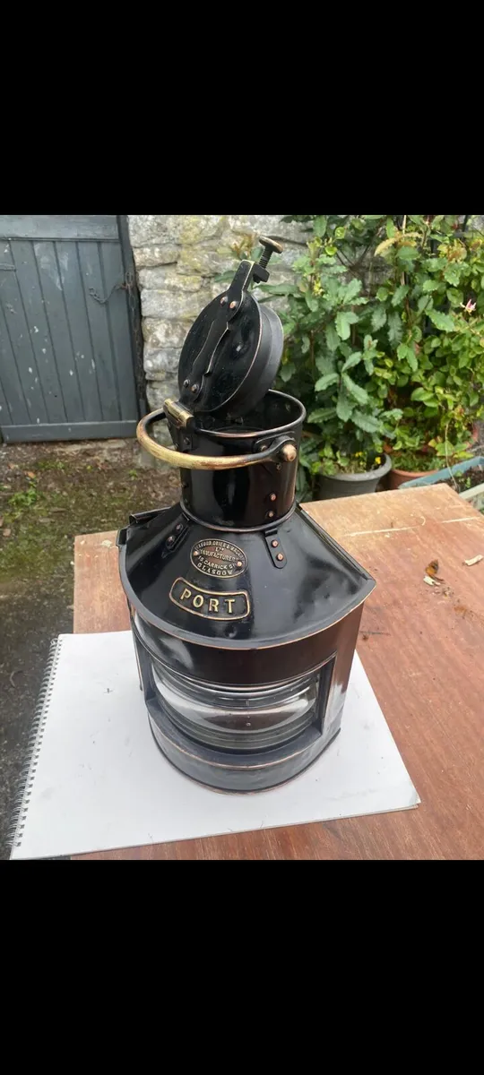 Old  original  brass  ship lamp - Image 4