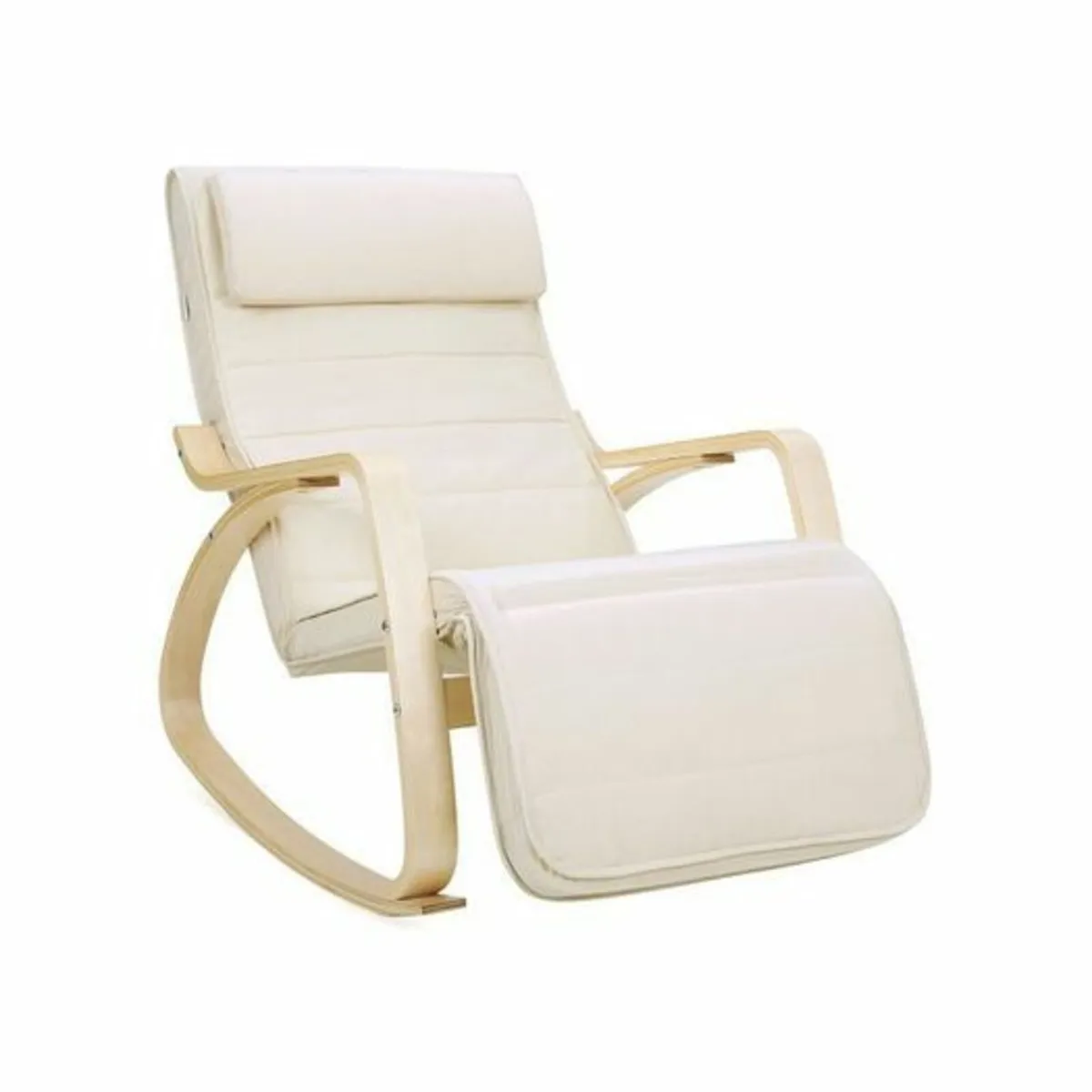 Rocking chair birch wood beige rocking chair, rela - Image 1