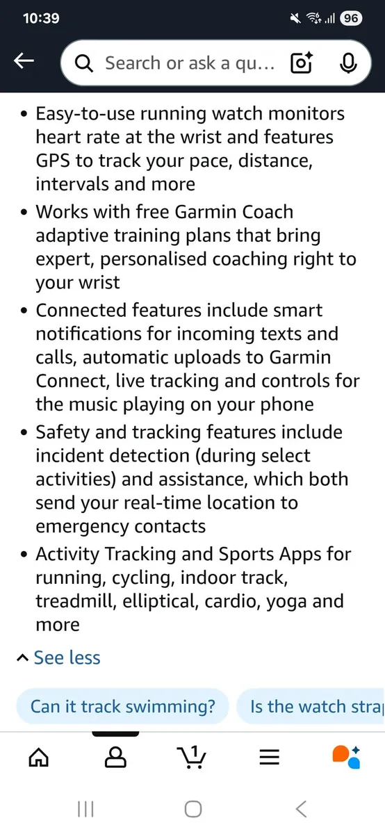 Garmin forerunner 45 watch - Image 4