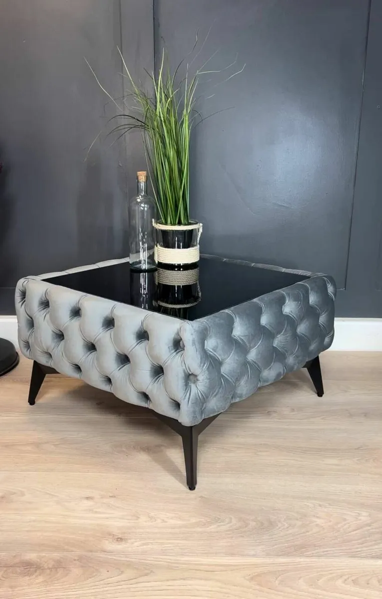 Velvet coffee table 63x63x35 - Image 4