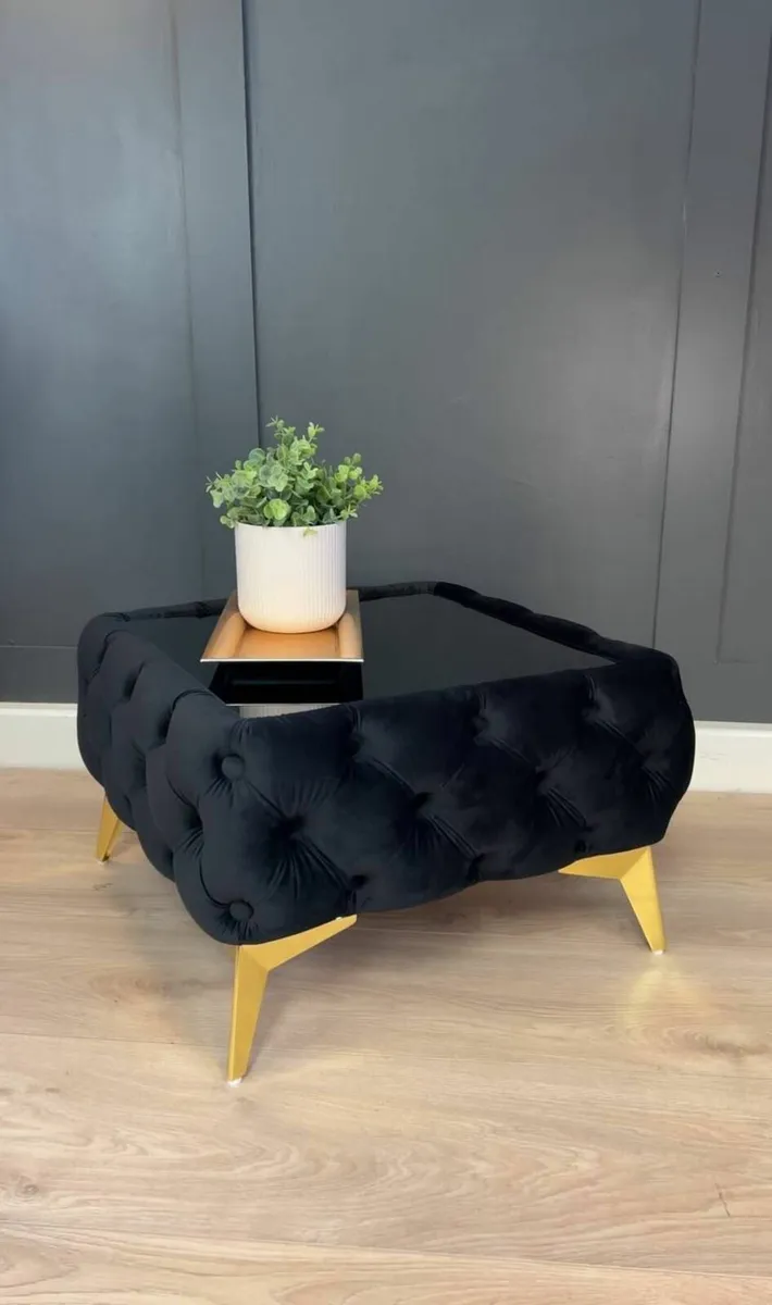 Velvet coffee table 63x63x35 - Image 1