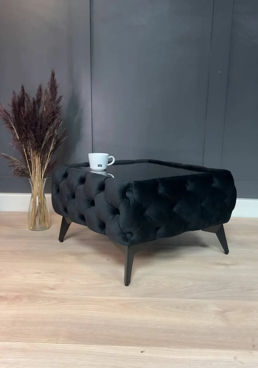 Velvet coffee table 63x63x35 - Image 2