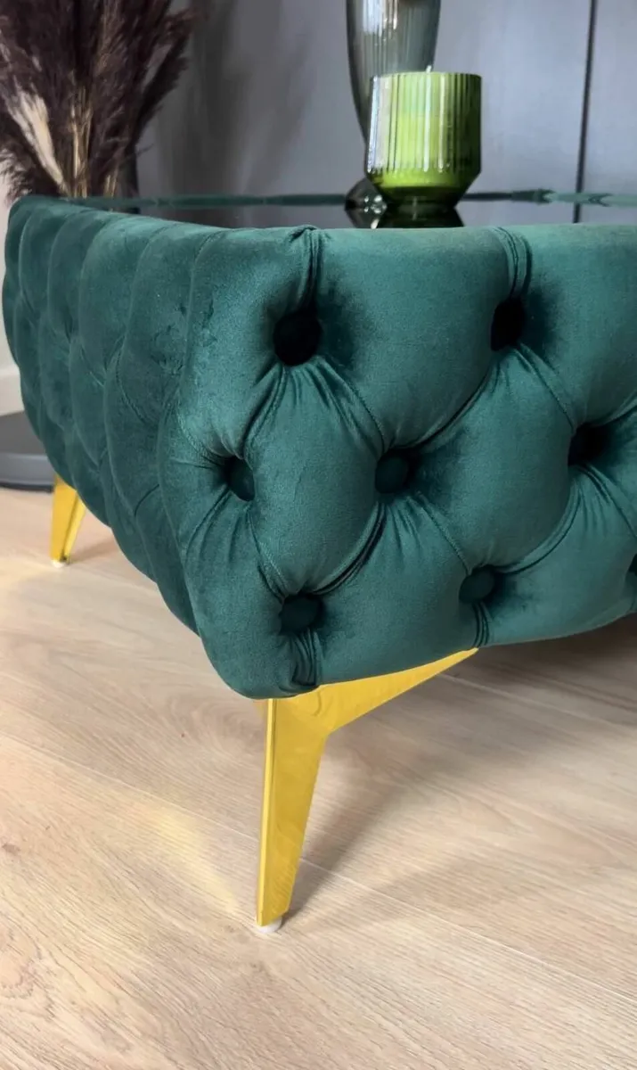 Velvet coffee table 63x63x35 - Image 3