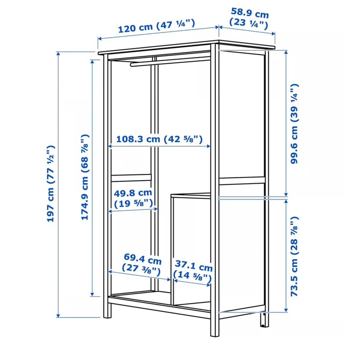 Hemnes ikea sliding wardrobe - Image 3