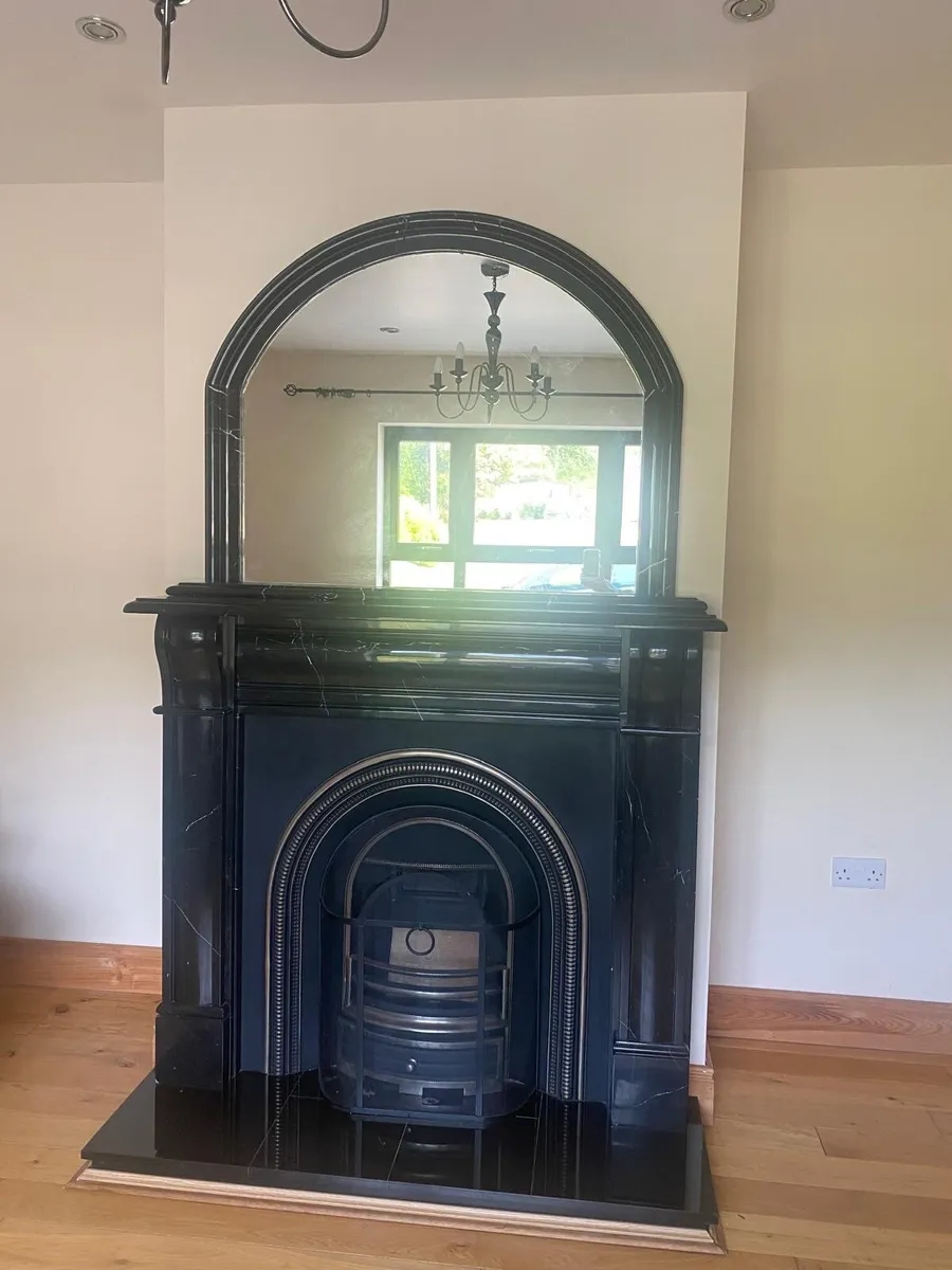 Fireplace surround and mirror - Image 1