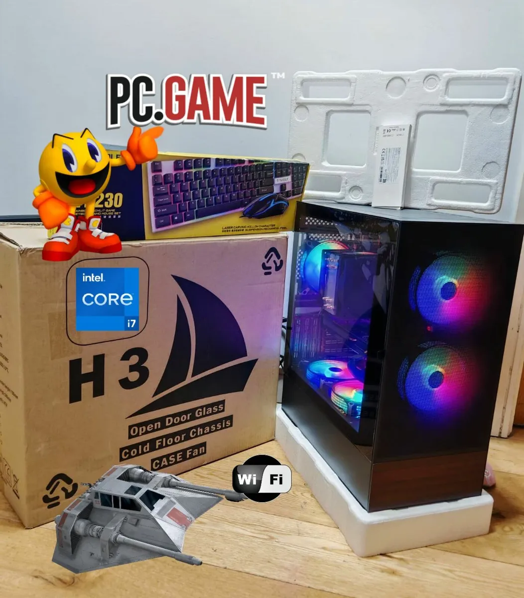 i7 PC GAMING COMPUTER  1 TB SSD 10 FANS LED - Image 1