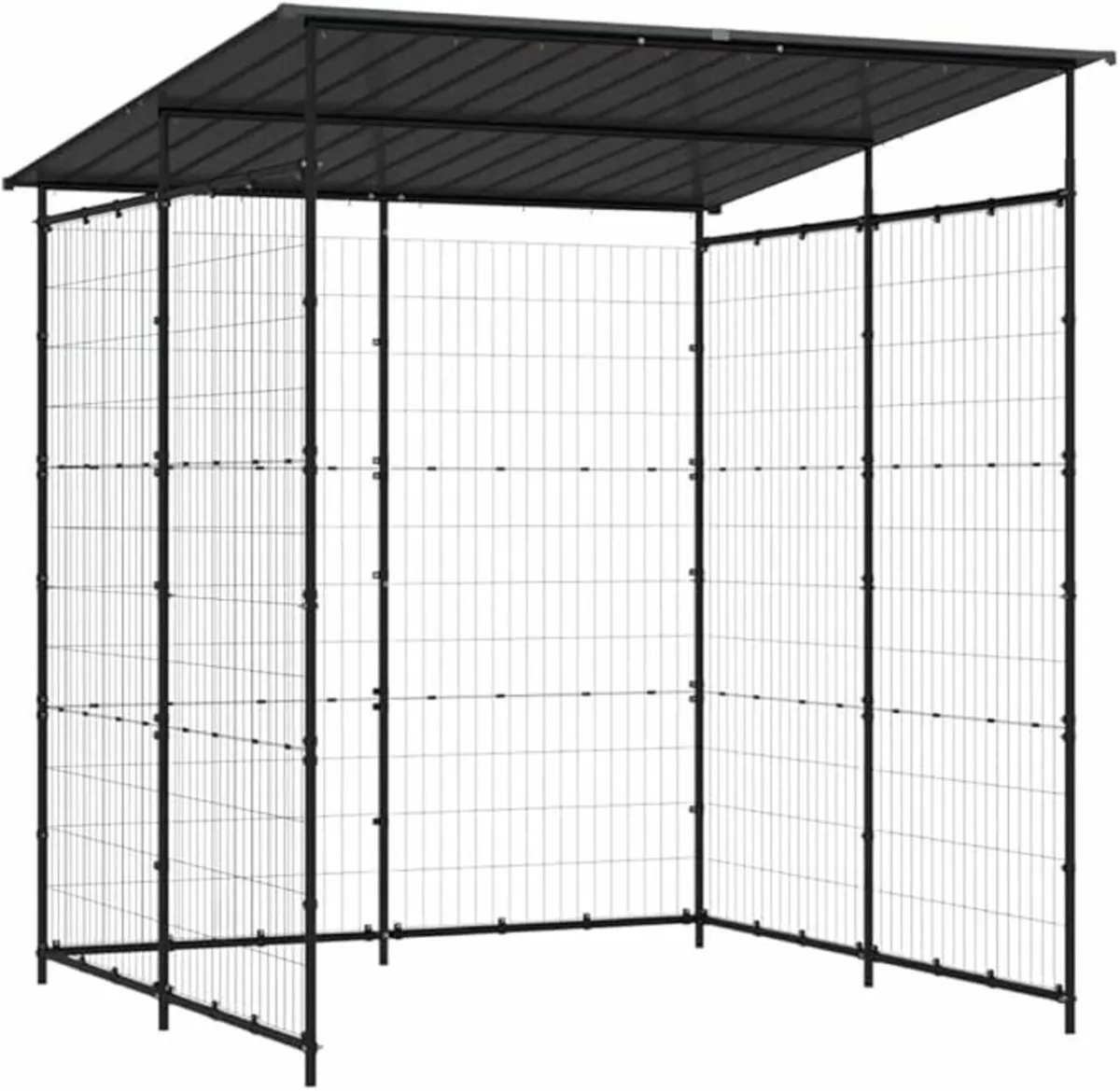 Bicycle Shed 190x190x222 cm Steel Black - Image 3
