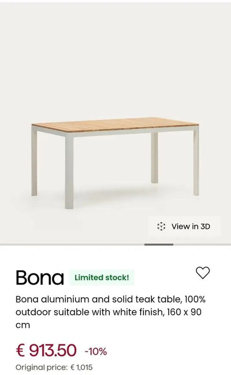 Aluminium & Soild Teak table & chairs for sale - Image 1