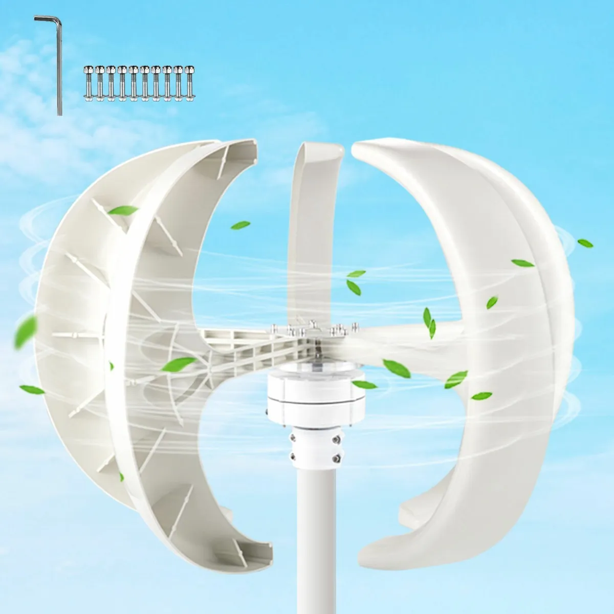 400W 12V Vertical Lantern Wind Turbine Generator - Image 4