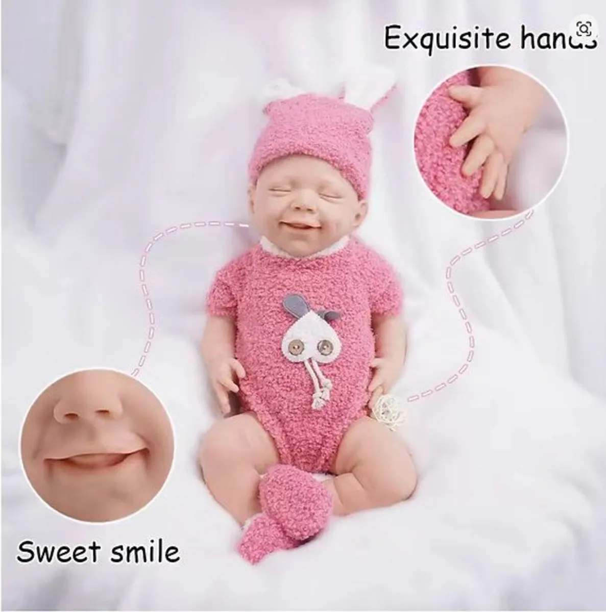 Reborn Doll Full Silicone Weighted 2.7 kg - Image 2