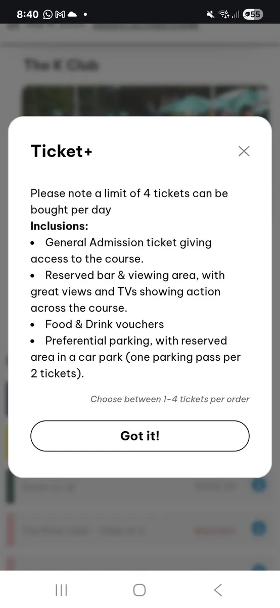 Irish Open Golf - 1x Ticket Plus Package - Image 4
