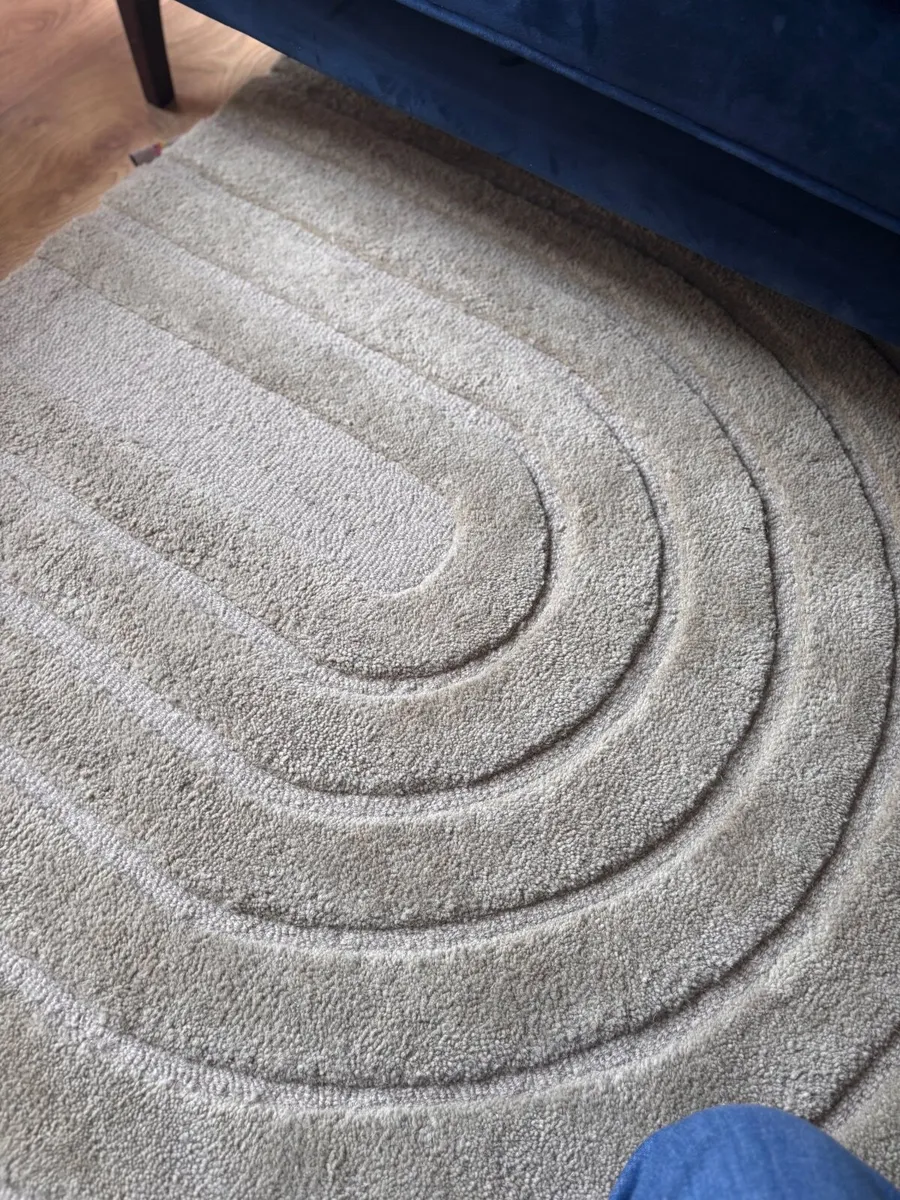 Green 100% Wool Rug - Image 3