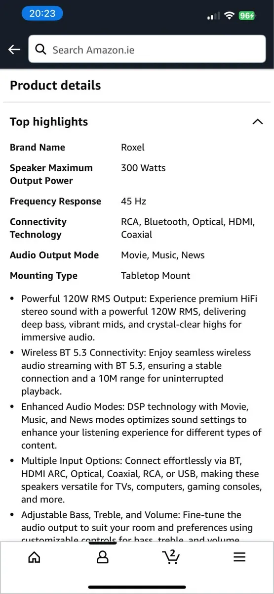 Roxel onyx xl active speakers - Image 2