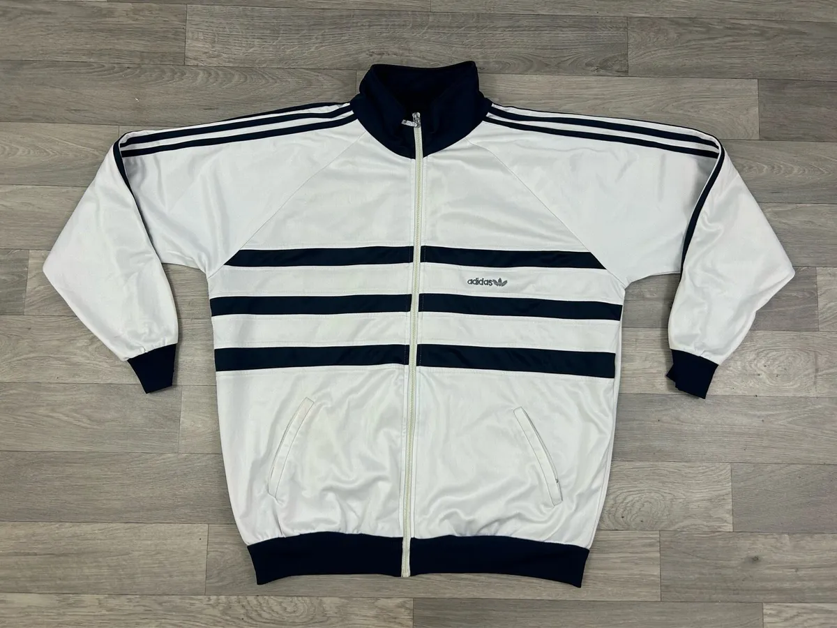 Vintage 80s Adidas Track Jacket Mens Large - Image 1