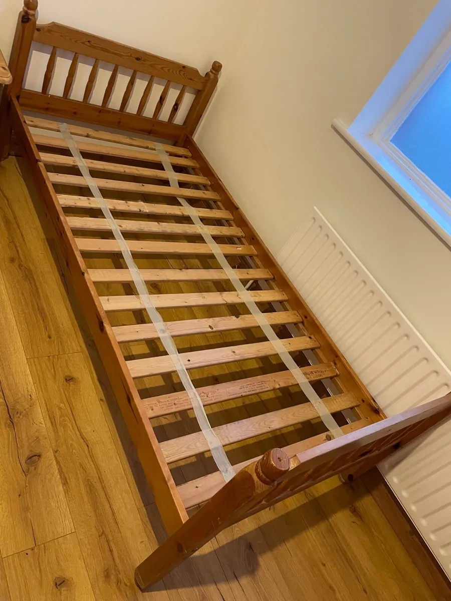 Wooden single bed frame - Image 2