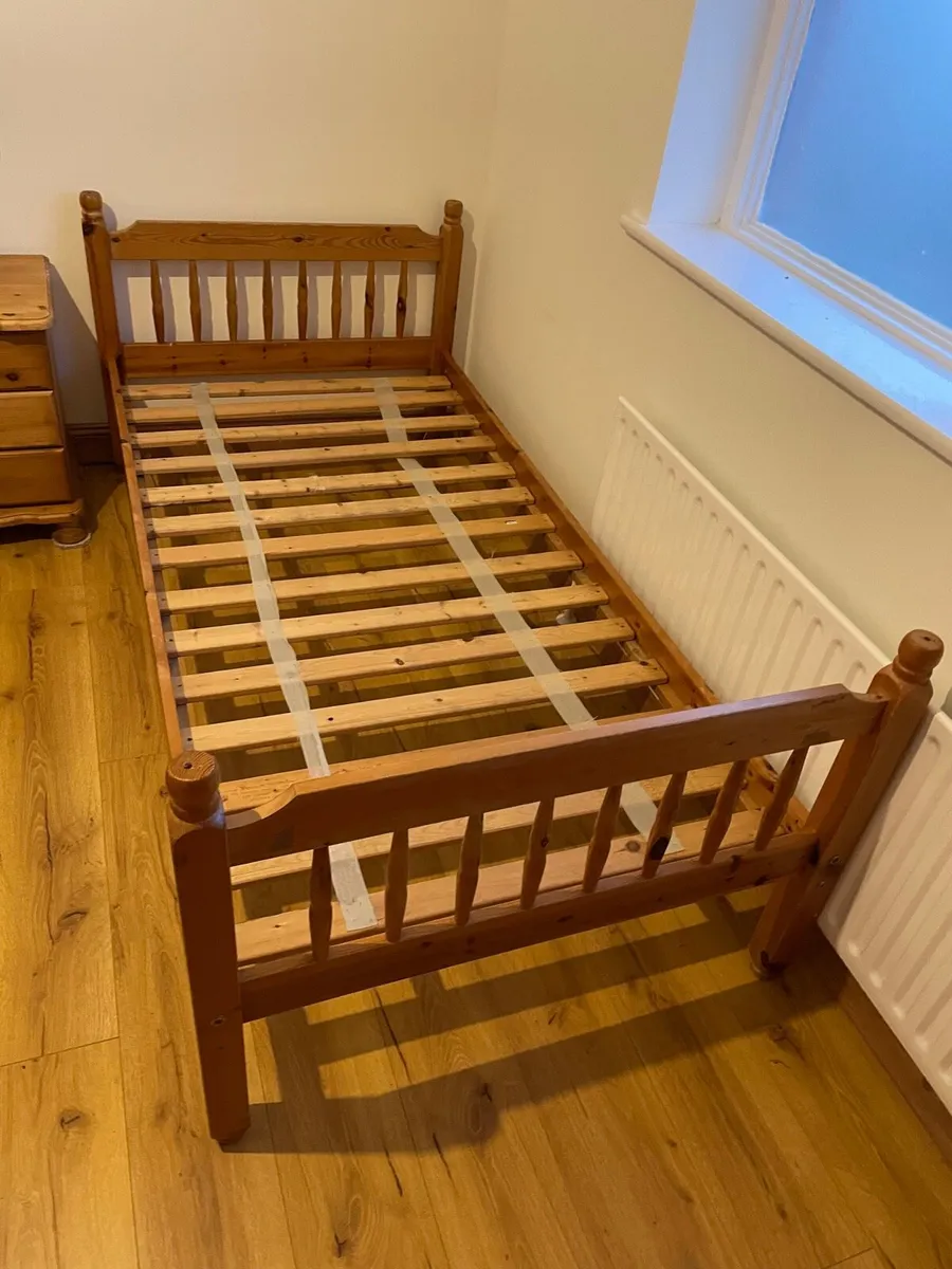 Wooden single bed frame - Image 3