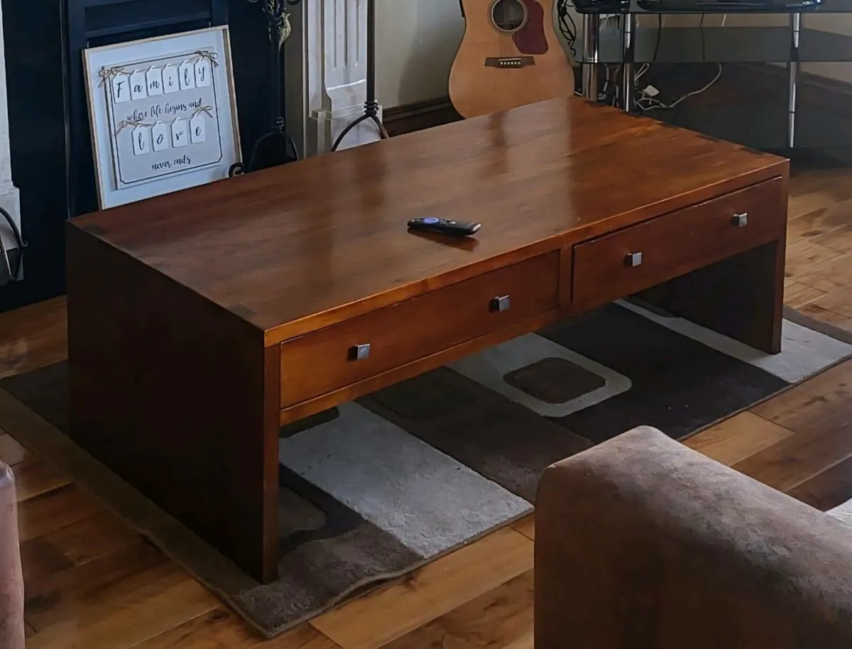 Solid walnut coffee table