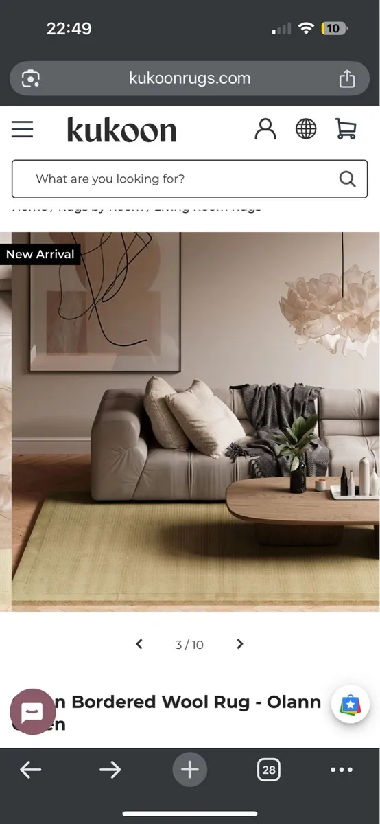 Green Bordered Wool Rug - Olann Green - Image 4