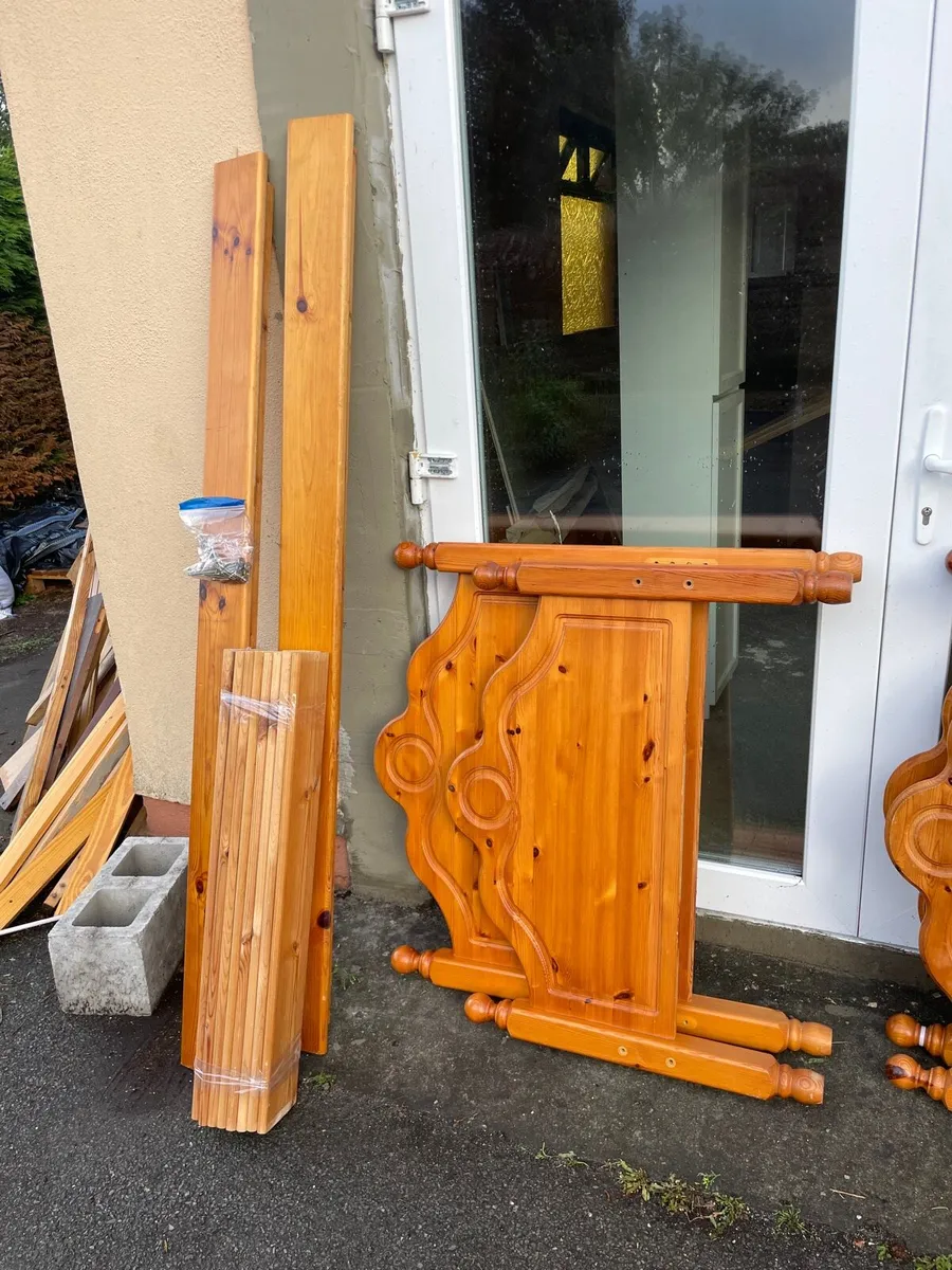 2 pine wooden single bed frames - Image 3