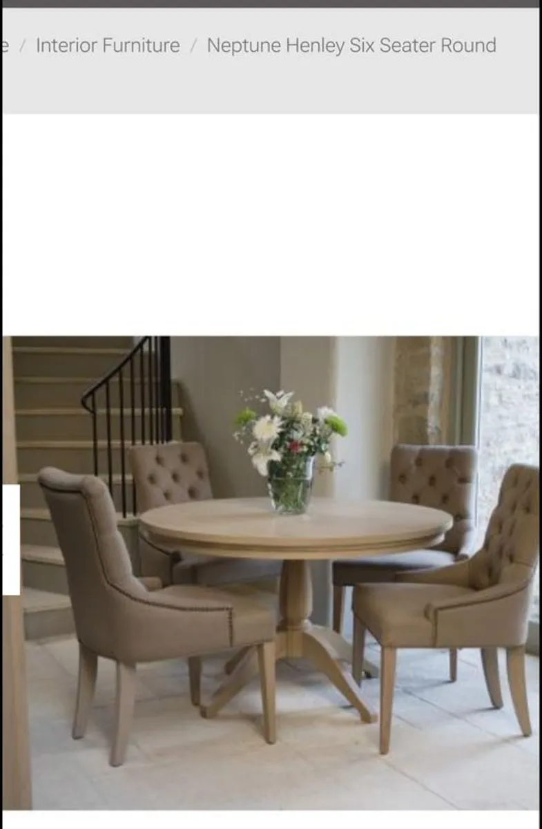 Neptune 6 seater dining table- Henley range - Image 1